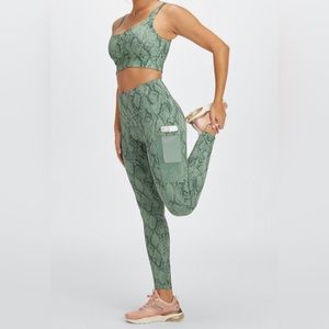 Fabletics On-The-Go PowerHold® High-Waisted Legging in Cactus Snake